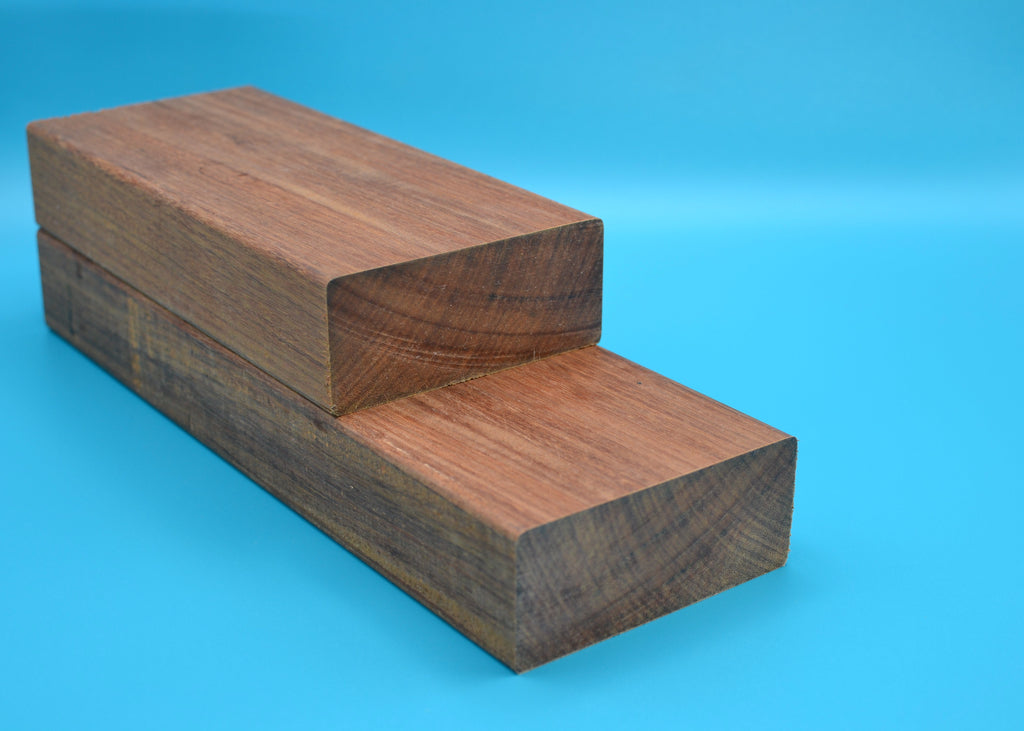 Ipe 2x4 E4E Wood on blue background