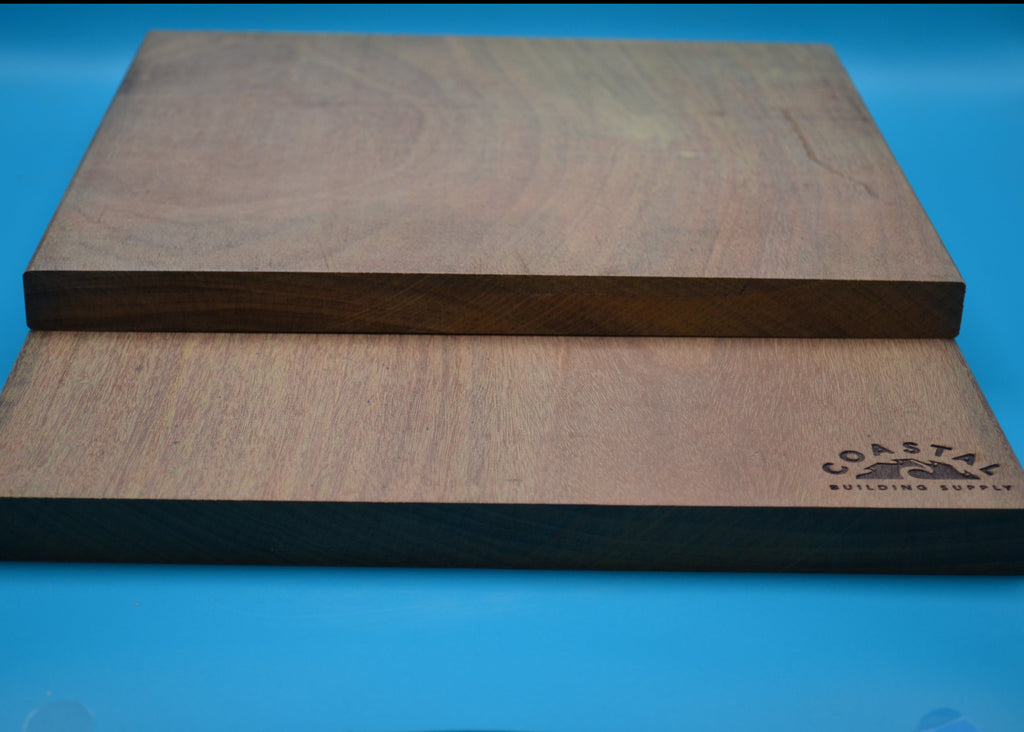 Ipe 1x12 E4E Decking Planks on blue background